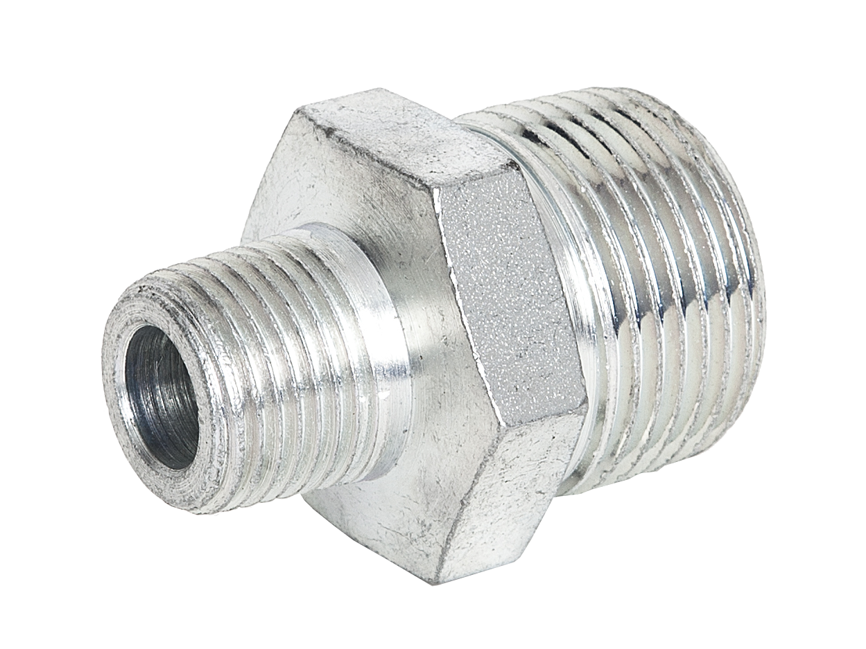 6kt. Doppelnippel reduziert EN 10241 R 1 1/2" x 1 1/4", Stahl ** verzinkt **