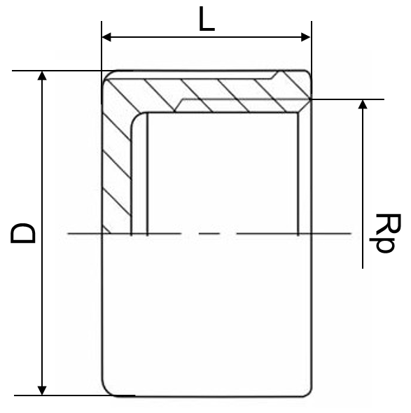 Kappe rund 1.4408 1/8" 