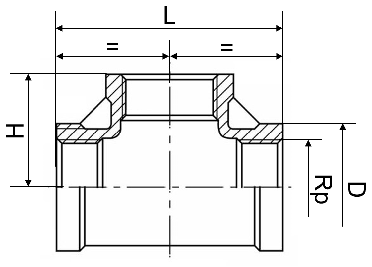 T-Stücke 1.4408 1/8" 