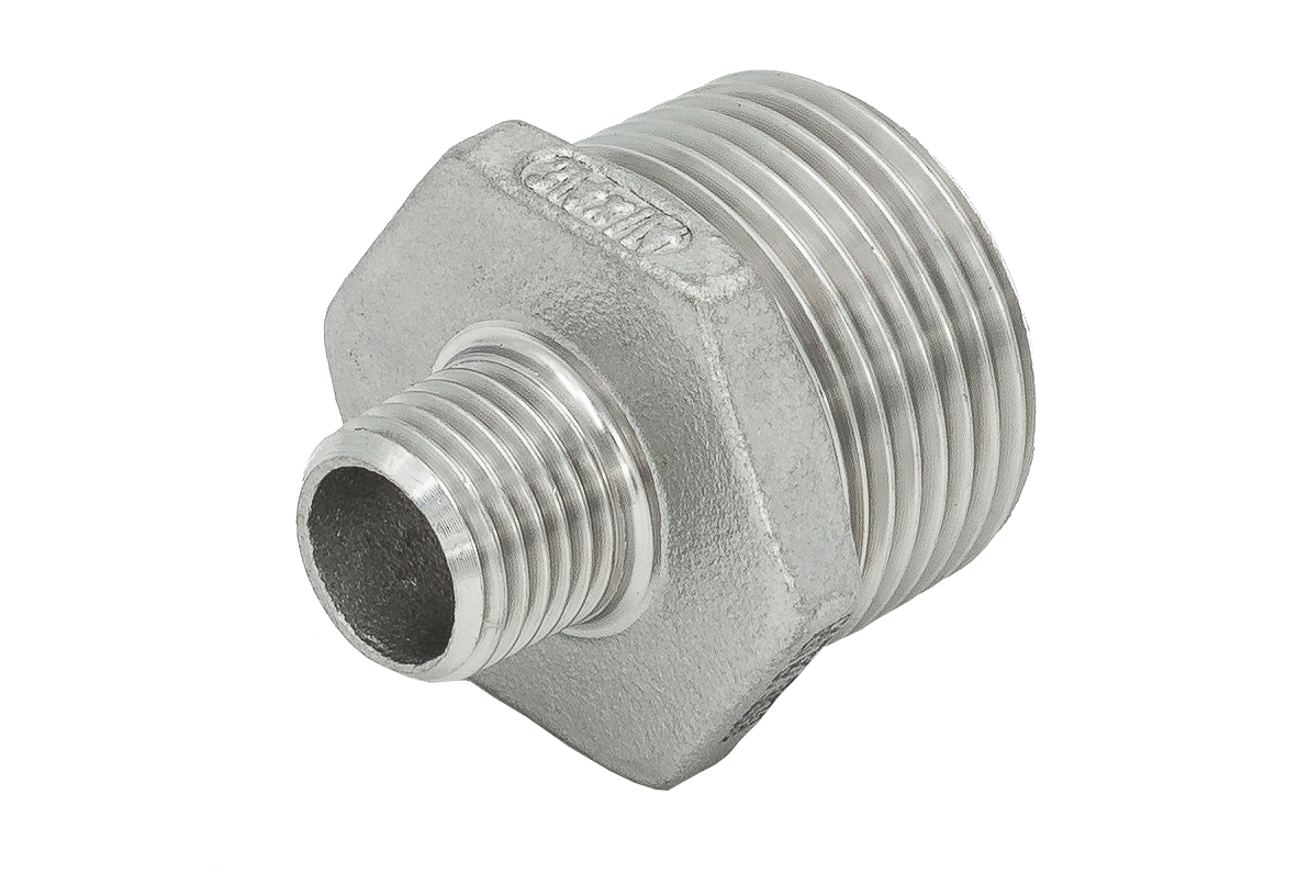 6-/8kt. Reduzierdoppelnippel 1.4408 1 1/4" x 3/8"