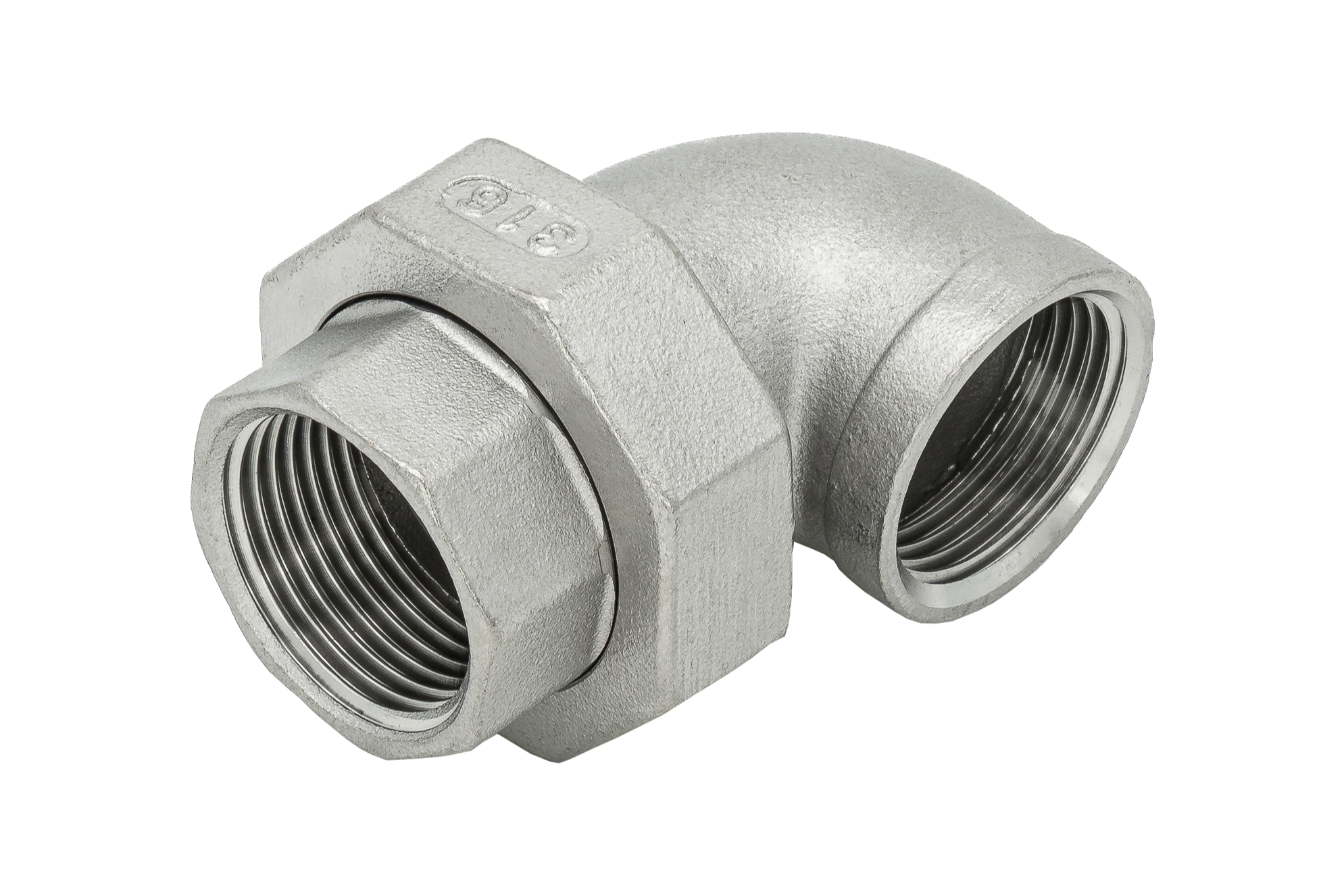 Winkelverschraubung Flach IG/IG 1.4408 1 1/4"
