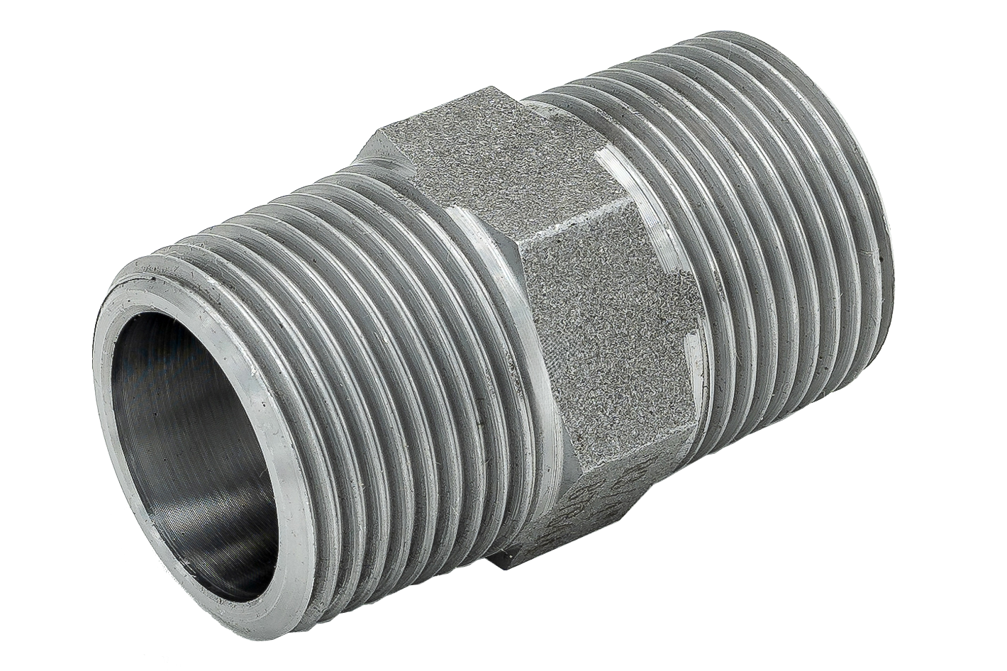 6kt. Doppelnippel EN 10241 R 2", Stahl ** schwarz **