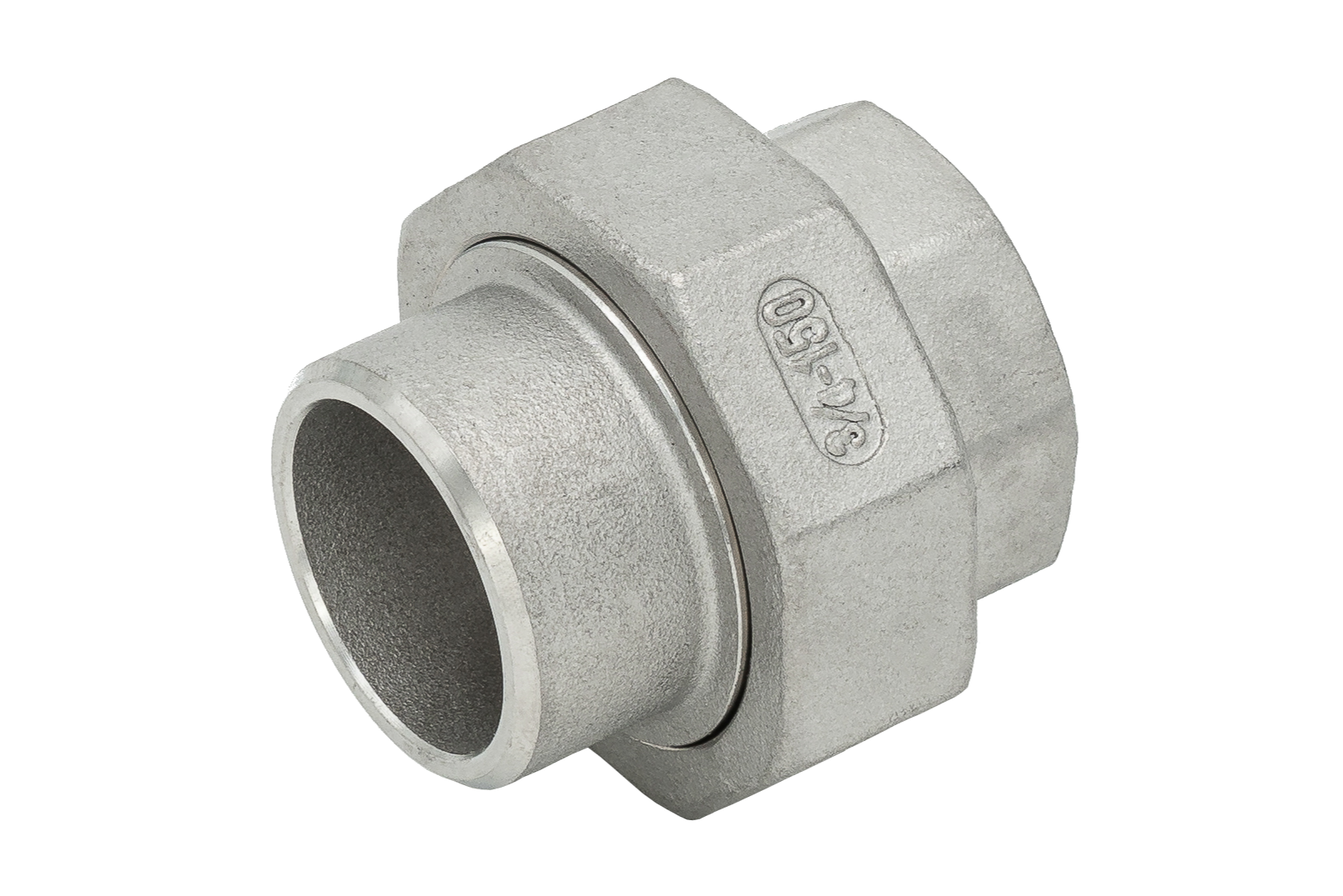 Verschraubung Flach Schweißende/IG 1.4408 3/8"