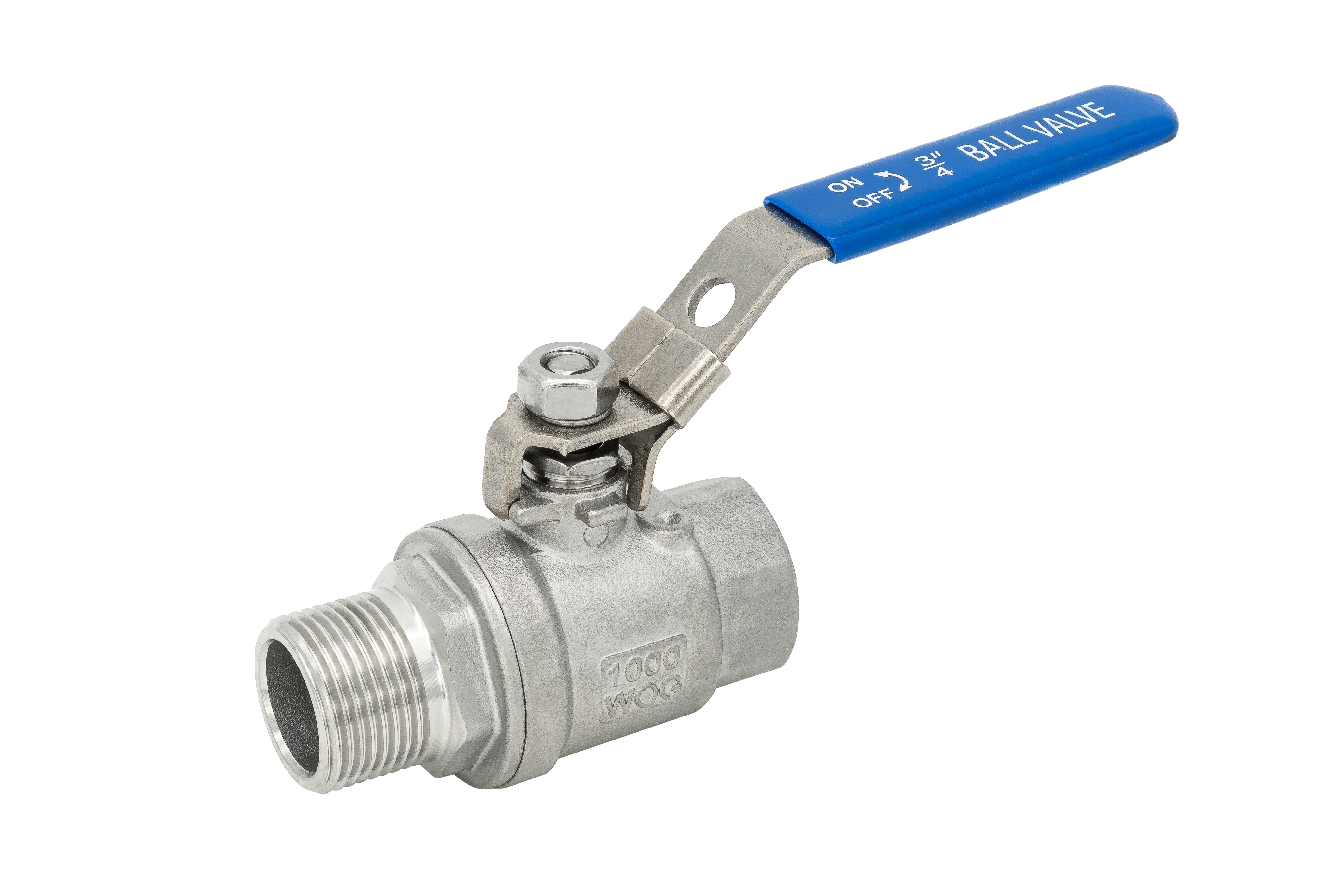 Kugelhahn 2-teilig IG 1.4408 voller Durchgang 3/8" IG/AG