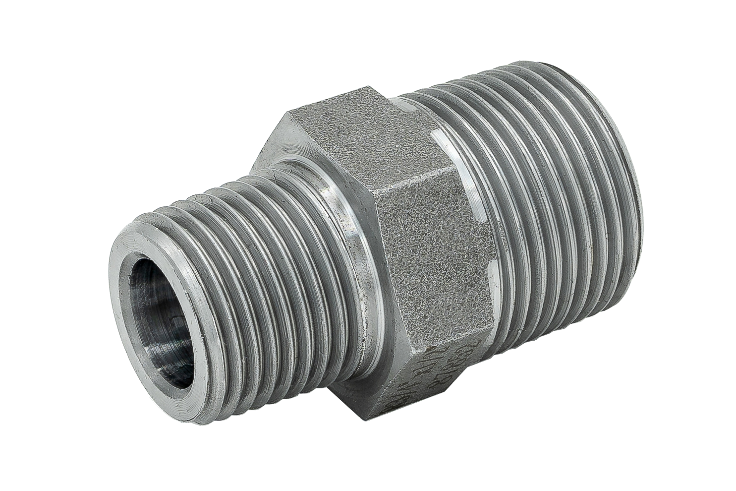6kt. Doppelnippel reduziert EN 10241 R 1" x 3/4", Stahl ** schwarz **